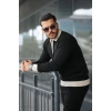 Erkek Kol Ve Yaka Detaylı Uzun Kollu Triko