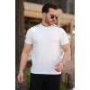 Erkek Omuzlar çizgi Detaylı Kısa Kollu T-shirt