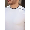 Erkek Omuzlar çizgi Detaylı Kısa Kollu T-shirt