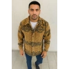 Erkek Polar Fermuarlı Sweatshirt – Kapüşonsuz, Cepli, Yumuşak Dokulu, Oversize Rahat Kalıp, Kışlık Sıcak Tutan Fermuarlı Üst - Sarı
