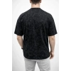 Erkek Premium Tişört OSY Yumuşak Dokulu Yıkamalı Oversize T-Shirt - Siyah