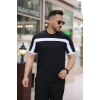 Erkek şerit Detaylı Kısa Kollu T-shirt