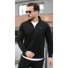 Erkek Süet Yarım Fermuar Dik Yaka Sweat
