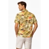 Erkek Tropikal Palmiye Desenli Kısa Kol Gömlek Hawaii Tarz Yazlık Rahat Kalıp - Desenli