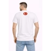Erkek TÜRKİYE Baskılı Tişört Ay Yıldız 2026 Dünya Kupası Taraftar Forma T-Shirt - Beyaz