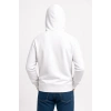 Erkek Üç İplik Kapüşonlu Kanguru Cepli SweatShirt Hoodie - Beyaz