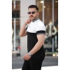 Erkek Yakalı çift Renk Kısa Kollu T-shirt