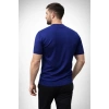 Erkek Yazlık Triko Dokuma Tişört Kısa Kol Bisiklet Yaka Örgü Desenli T-Shirt - Lacivert