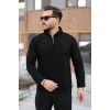 Erkek Zip Yaka Beli Lastikli Polar