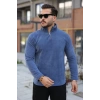 Erkek Zip Yaka Beli Lastikli Polar