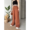 Flamlı kahve pantolon