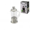 FRENCH PRESS METAL KAFES - METAL KAPAK 350ML CAM BİTKİ SÜZGEÇİ (4940)