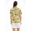 Gün Batımı Tropikal Desenli Kısa Kol Gömlek Şort Takım Yazlık Rahat Kalıp - Desenli
