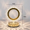 Güneş Şeklinde Kristal LED Masa Lambası – Dokunmatik, 3 Renk Işık Modlu, Şarjlı Mini Dekoratif Gece Lambası (4940)