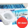 Hijyenik Tek Kullanımlık Klozet Kapağı Poşeti 50 Adet KUTULU (4940)