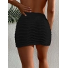 Kadın Bağcıklı Mini Triko Etek