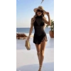 Kadın Balıkçı Yaka Saçak Detay Pareo