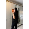Kadın Kısa Kollu Bisiklet Yakalı Dantel Detaylı Viskon Iki Iplik Bluz