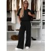 Kadın Kısa Kollu Bisiklet Yakalı Modal Bluz Ve Pantolon Ikili Takım
