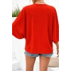 Kadın Kısa Yarasa Kollu V Yakalı önden Düğmeli Aerobin Gömlek