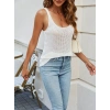 Kadın Kolsuz U Yaka Askılı Triko Bluz