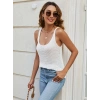 Kadın Kolsuz U Yaka Askılı Triko Bluz
