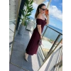 Kadın Madonna Yaka Midi Boy Modal Elbise