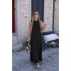 Kadın Sıfır Kollu Bisiklet Yaka Viskon Elbise