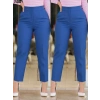 Kadın üste Oturan Paçası Bilek üzerinde Biten Krep Kumaş Pantolon 36 (S) - 50 (5XL)