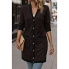 Kadın Uzun Kollu Cepli önden Düğmeli Uzun Modal Ceket Hırka