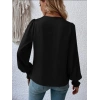 Kadın Uzun Kollu Dökümlü Kruvaze Yaka Kol Ucu Gipeli Sandy Bluz