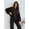Kadın Uzun Kollu Geniş Kesim Modal Bluz Ve Pantolon Ikili Takım