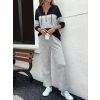 Kadın Uzun Kollu Kapşonlu önden Fermuarlı şardonlu Kaşkorse Bluz Ve Pantolon