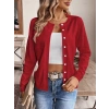Kadın Uzun Kollu önden Düğmeli Triko Ceket