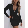 Kadın Uzun Kollu önden Fermuarlı Mini Kaşkorse Elbise