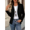 Kadın Uzun Kollu önü Açık Yakalı Süet Ceket