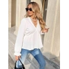 Kadın Uzun Kollu V Dantel Yaka Aerobin Bluz