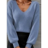 Kadın Uzun Kollu V Yakalı Triko Bluz