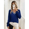 Kadın Uzun Kollu V Yakalı Viskon Iki Iplik Bluz
