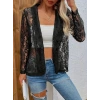 Kadın Uzun Kollu Yakalı önü Açık Dantelli Ceket