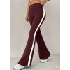 Kadın Yüksek Bel İspanyol Paçalı Yanlardan şerit Detaylı Dalgıç Tayt Pantolon