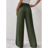 Kadın Yüksek Bel önden Bağlamalı Geniş Kesim Detaylı Uzun Pantolon