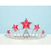Kırmızı Yıldız Taşlı Plastik Kraliçe Prenses Elsa Tacı Çocuk Boy (4940)