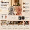 KÜÇÜK AIN DUBAİ METALİK DÖNME DOLAP BİBLOSU - DEKORATİF SÜS EŞYASI KROM - BAKIR (4940)