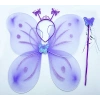 Lila Renk Kelebek Kanadı Tacı ve Sopası 50x37 cm (4940)