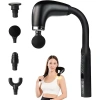 Masaj Çekici, 9 Hızlı Derin Doku Perküsyonu, 4 Başlıklı Uzun Saplı Boyun ve Sırt Masaj Aleti (4940)