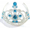 Mavi Taşlı Elsa Çocuk Tacı Prenses Tacı Kraliçe Tacı 16x14 cm (4940)