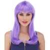Mor Renk Uzun Düz Parti Peruğu (4940)