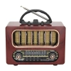 Orta Boy Retro Ahşap Tasarım Bluetooth Hoparlörlü Radyo – FM/AM Destekli, Şarjlı ve Taşınabiliri Radyo NS-6636 (4940)