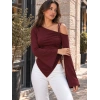 Sandy Büzgülü İspanyol Kol Bluz